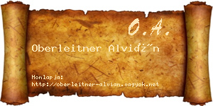 Oberleitner Alvián névjegykártya